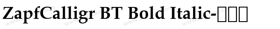 ZapfCalligr BT Bold Italic字体转换